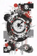 eclipse lunar tattoo design idea