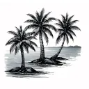 3 Palm Tree tattoo design idea