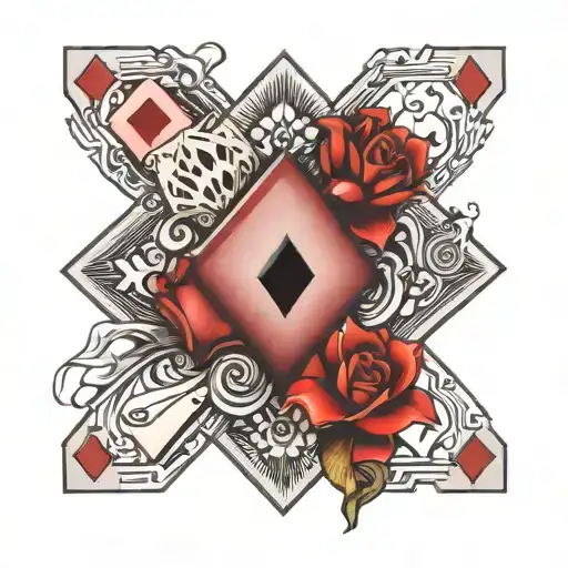 7 of diamonds 8 of diamonds and 9 of diamonds tattoo design idea