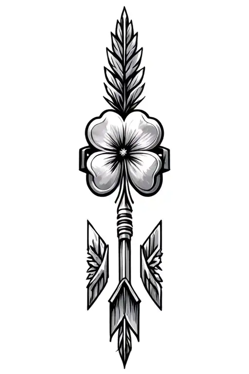 shamrock and native arrow ring on ring finger tattoo tattoo design idea