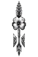 shamrock and native arrow ring on ring finger tattoo tattoo design idea