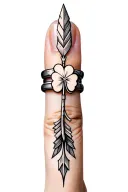 shamrock and native arrow ring on ring finger tattoo tattoo design idea