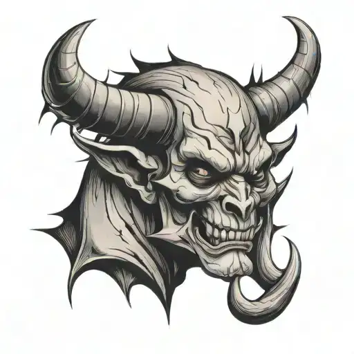  target with devil horns tattoo design idea