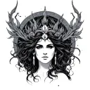 Dark Goddess tattoo design idea