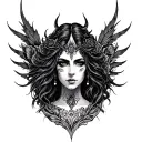 Dark Goddess tattoo design idea