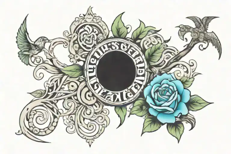 Blessed word tattoo design idea