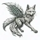 Nine Tailed Fox tattoo design idea