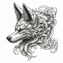 Nine Tailed Fox tattoo design idea