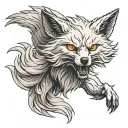 Nine Tailed Fox tattoo design idea