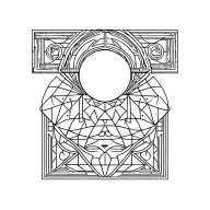 spacetime  divided into five molded  symbolizing love and eternity and souls finding peace within, use egyptian symbolsm tattoo design idea