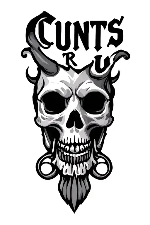 Cunts R Us logo tattoo design idea