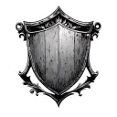 Roman style shield tattoo design idea