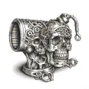 Realism "Chastity Cage Tattoo" Tattoo - BlackInk AI