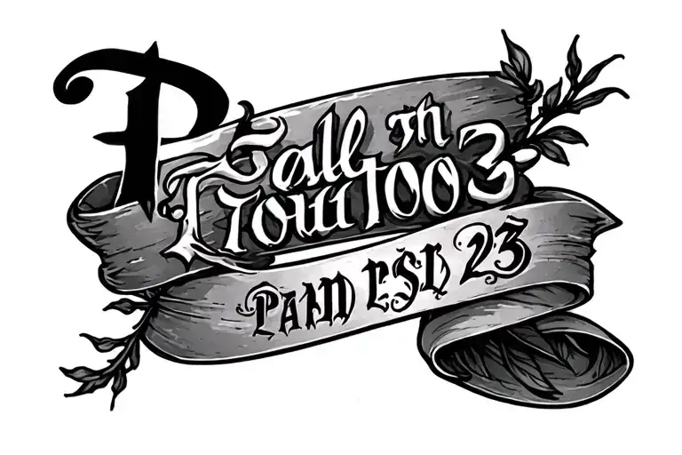 psalm 23 tattoo design idea