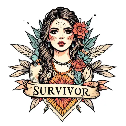 survivor of abuse survivor tattoo design idea