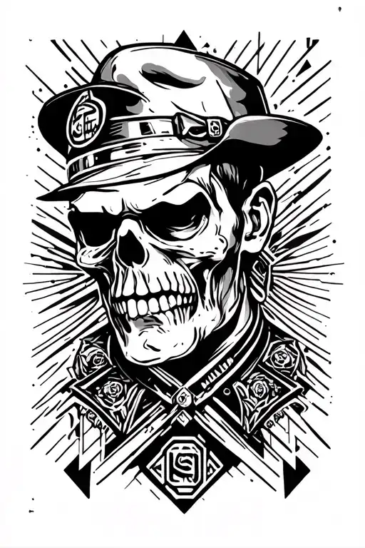 Gangster old school tattoo design idea