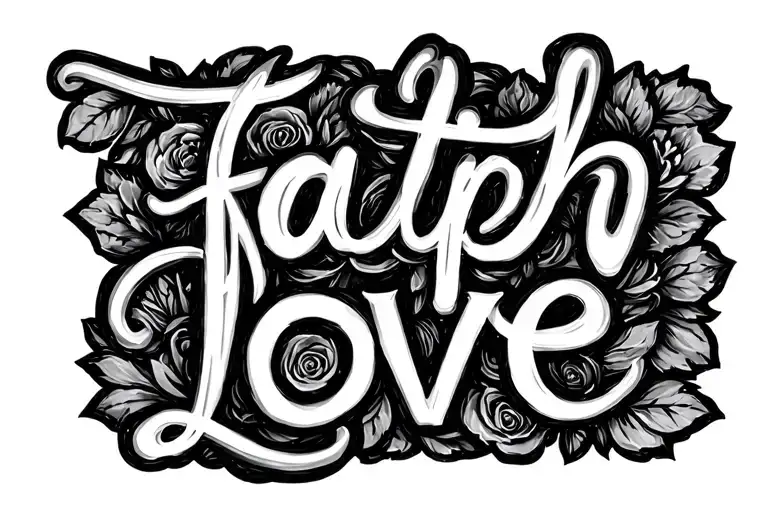 faith hope love word tattoo in cursive writing on the inner arm ( putter pinki to elbow side) same size  tattoo design idea
