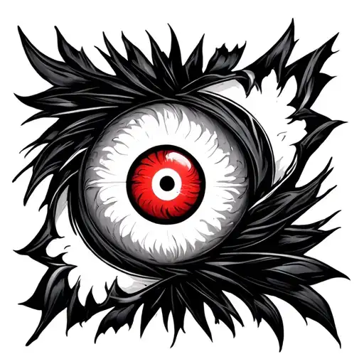 three tomoe sharingan tattoo design idea