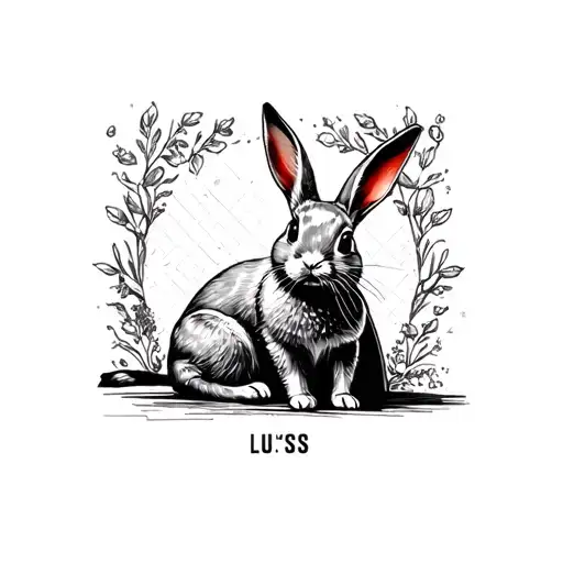 bad bunny sitting tattoo design idea