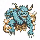 devil dogs tattoo design idea