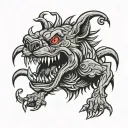 devil dogs tattoo design idea