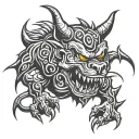 devil dogs tattoo design idea
