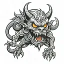 devil dogs tattoo design idea