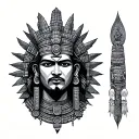 itzamna mayan god tattoo design idea