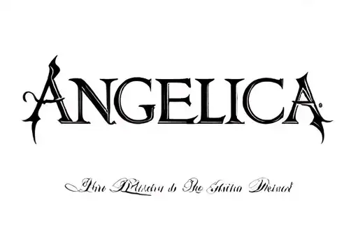 "Angelica" tattoo design idea