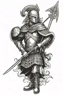 scottish warrior tattoo design idea