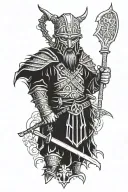 scottish warrior tattoo design idea