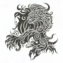 scotish lion its claw clawing through scotland map tattoo design idea