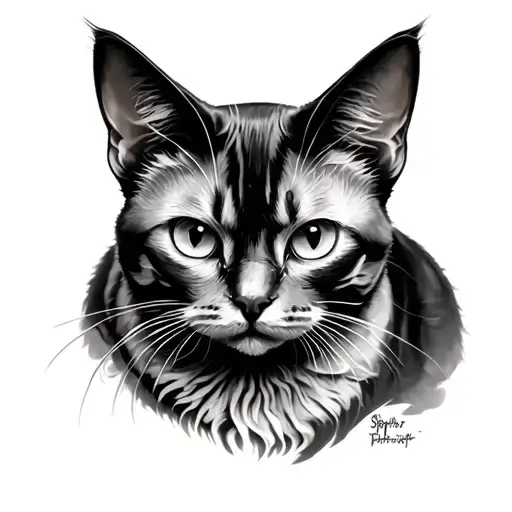 Sphynxt Cat tattoo design idea