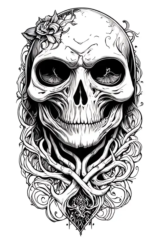 Harry Potter death eater tattoo design idea