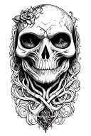 Harry Potter death eater tattoo design idea