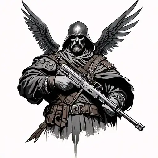 soldier of god tattoo design idea