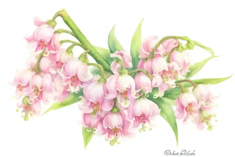 lily of the valley flower tattoo design idea