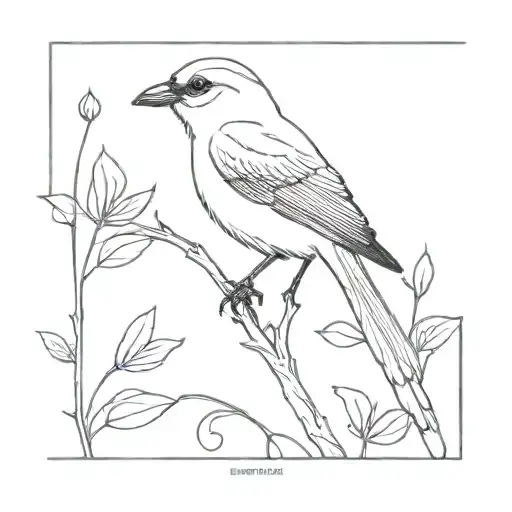 shrike tattoo design idea