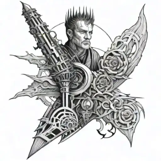 dark tower Roland looking tattoo design idea
