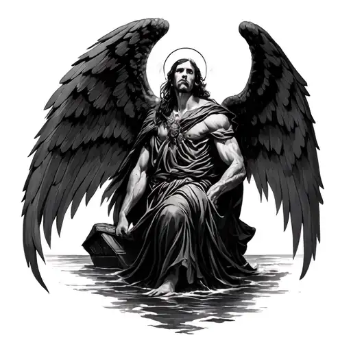 Samael Fallen Angel, Charon the ferryman, tattoo design idea