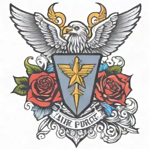 Air Force forearm tattoo tattoo design idea