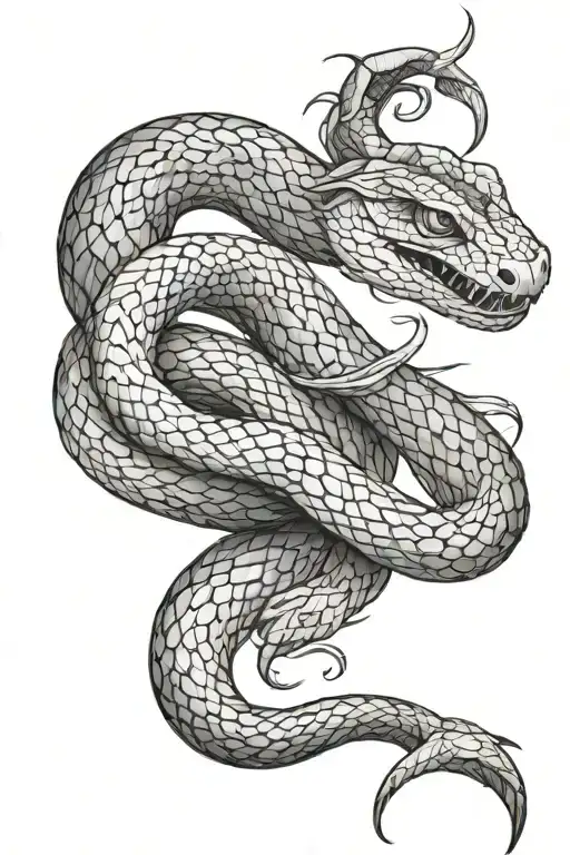 curved snake tattoo that goes on the collarbone tattoo design idea