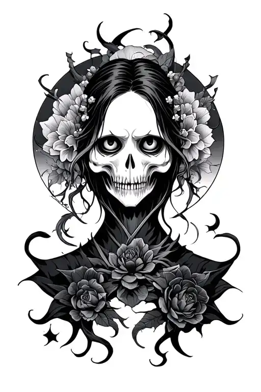 Japanese Style Horror like tattoo tattoo design idea