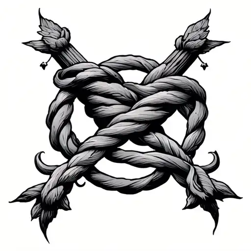 tied to mast tattoo design idea