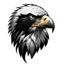 eagles head facing straight  tattoo design idea