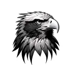 eagles head facing straight  tattoo design idea
