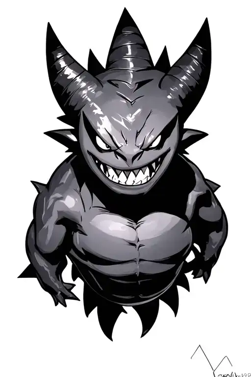 Pokemon Gengar tattoo design idea
