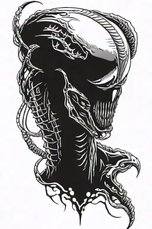 xenomorph Alien from Alien movie tattoo design idea