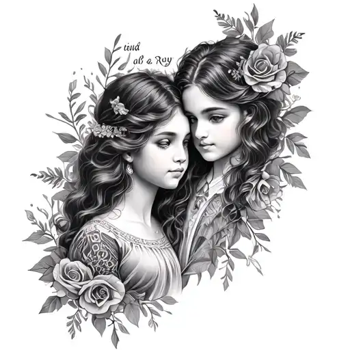 TATTOO FOR A MAN REPRESENTING HIS 2 DAUGHTERS CALLED IVY AND ROSY tattoo design idea