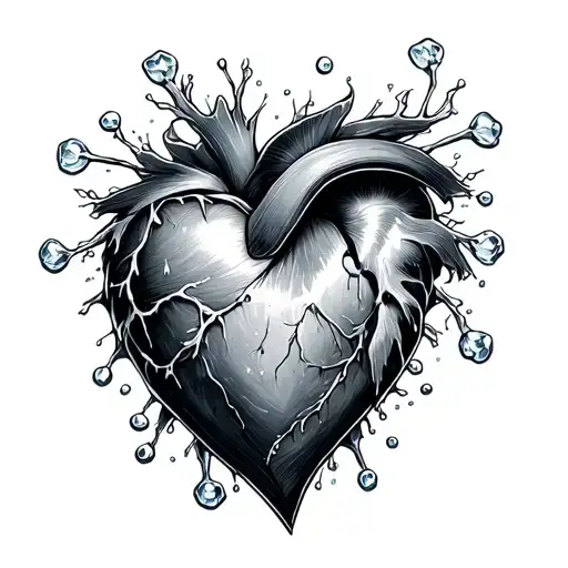 Heart On Ice tattoo design idea